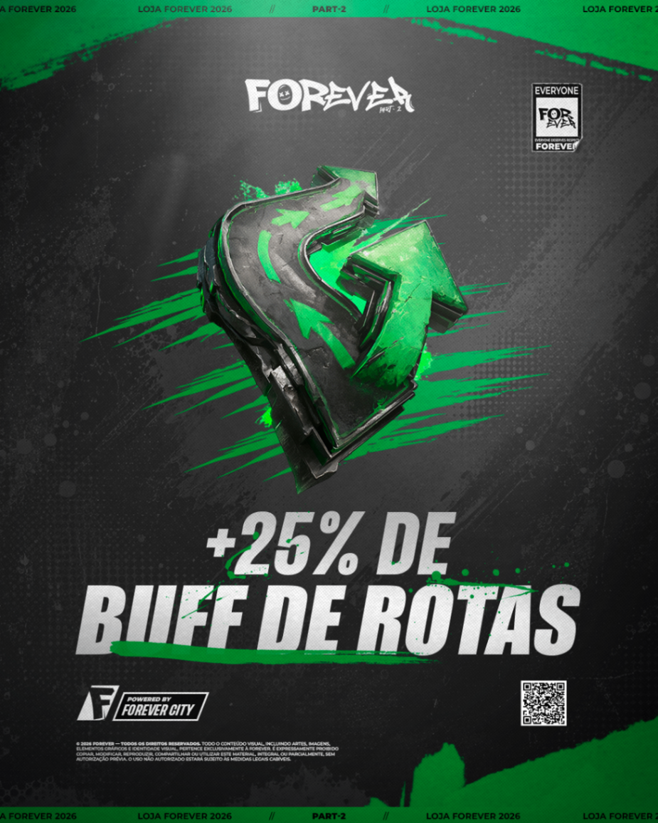 Buff de Rotas +25% (48 horas)