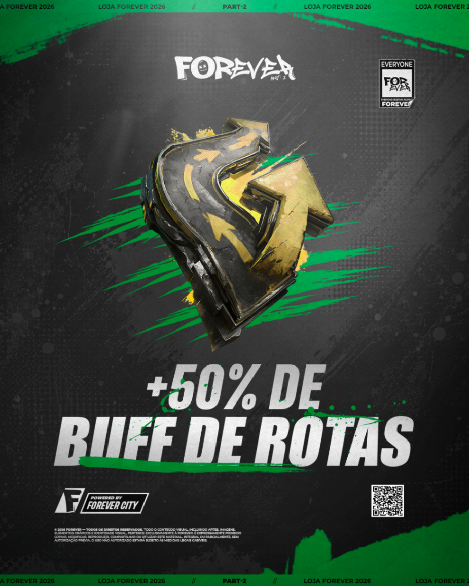 Buff de Rotas +50% (48 horas)