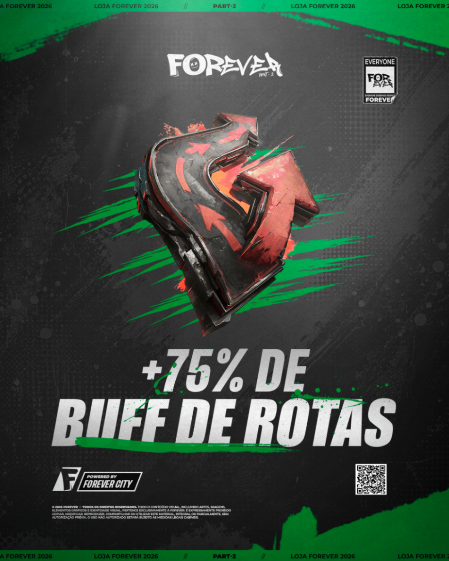 Buff de Rotas +75% (48 horas)